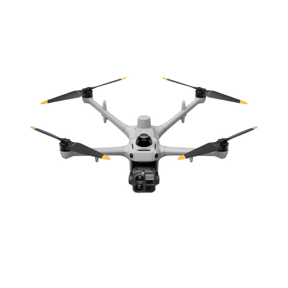 DJI Matrice 5TD mit Kameramodul in schräger Vorderansicht auf weißem Hintergrund