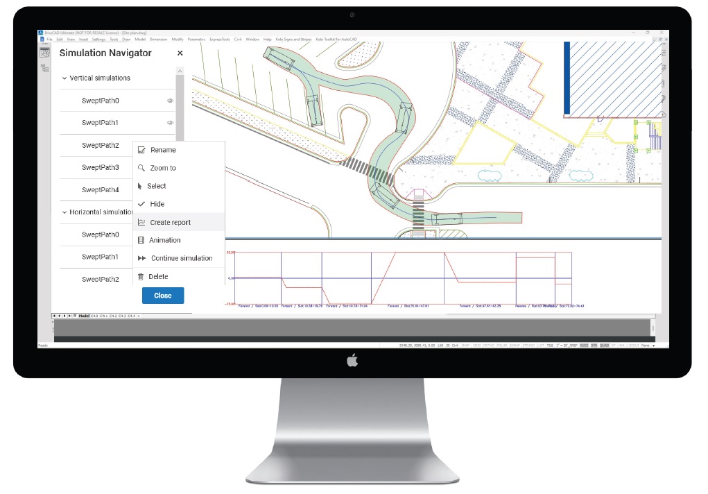 Kobi Swept Path für BricsCAD – Schleppkurvenanalyse