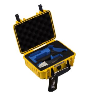 CADdy Scanning-Koffer mit Emlid Reach RX2 und Handle in schräger Vorderansicht