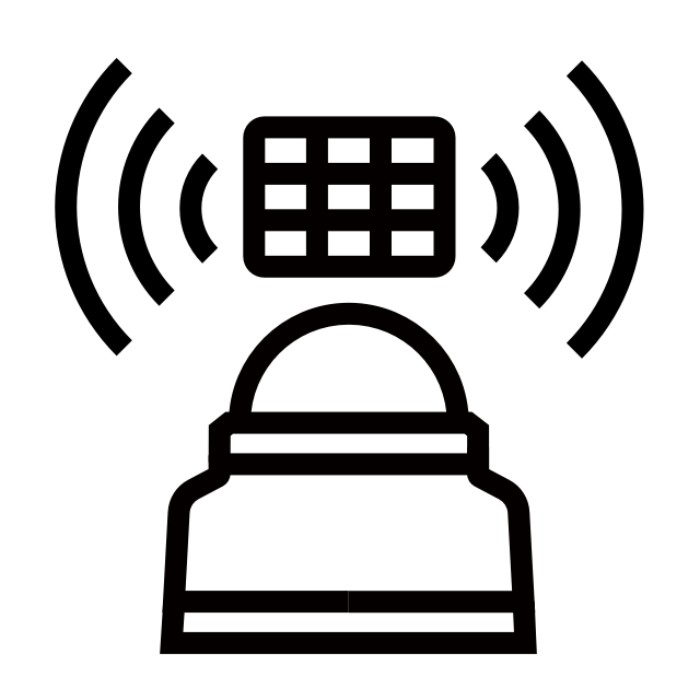 Symbol für integrierte Radarsysteme im DJI Dock 4 System