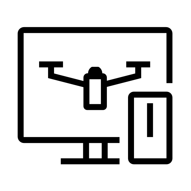 Symbol für das Zusammenspiel von DJI Dock 4 und integrierter Software