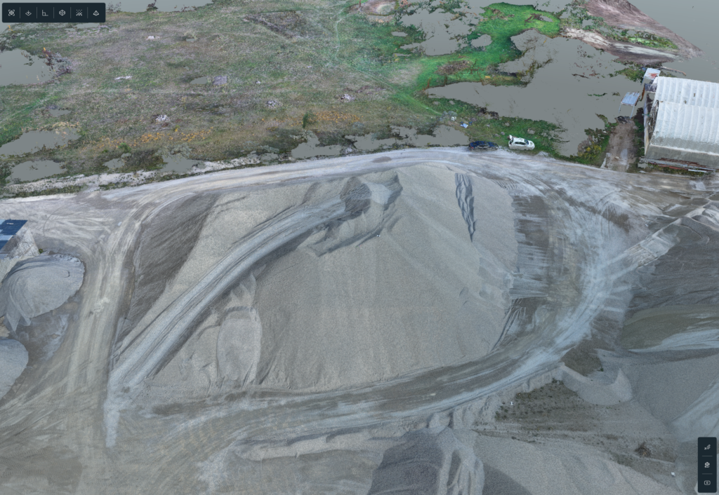 3D-Modell des Kieswerks als Testgebiet für den Vergleich der Matrice 5TD und Matrice 4E